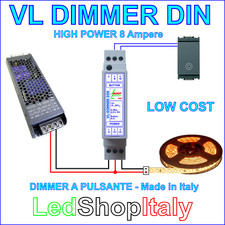 Dimmer Varialuce 12V/24V 8A strisce Led - Made in Italy - Alta Potenza - PROMO