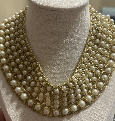 Collana con colletto perle - con, di