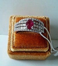 Anello in Oro Bianco -  Rubino