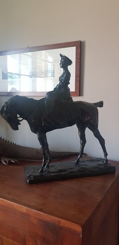 Scultura bronzo dorato - bronzo,