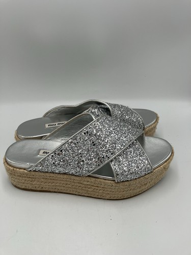 Miu glitter platform - glitter,