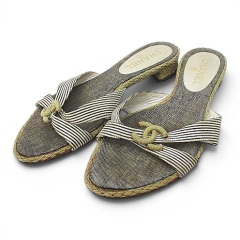 Sandali chanel marine suola - chanel,