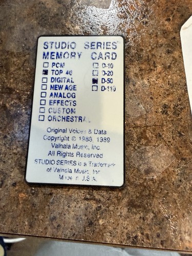 Scheda memoria serie studio - scheda,