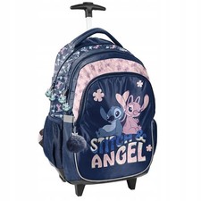 DISNEY LILO & STITCH Trolley Zaino Con Ruote per la scuola Zaino con rotelle