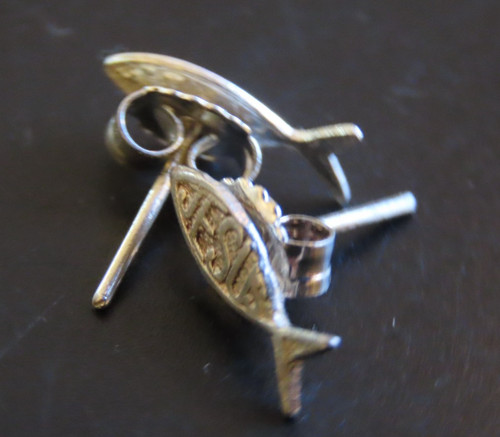 Orecchini argento 925 pesce - orecchini,