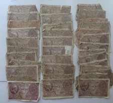 Lotto 35 banconote da 5 lire