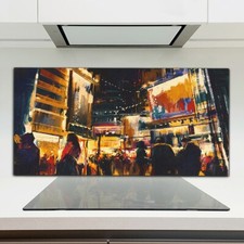 Bunte Stadt bei Nacht Digitale