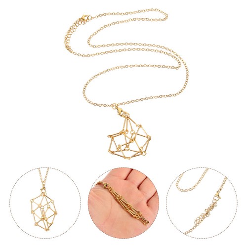 Collana con gabbia pietra - con,