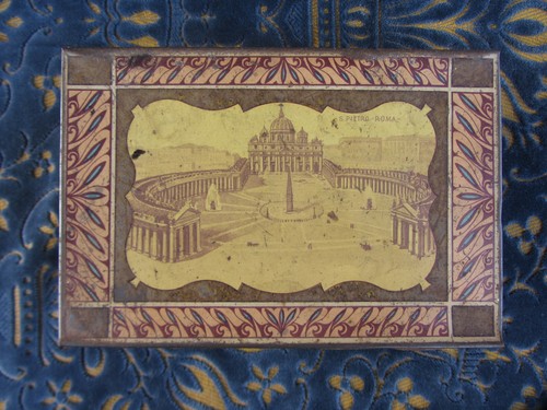 Antica scatola latta - scatola, di