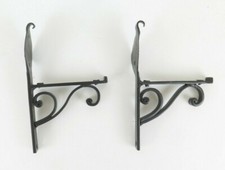 COPPIA STAFFE REGGIMENSOLA IN FERRO BATTUTO FORGIATO A MANO ARTIGIANALI CH3