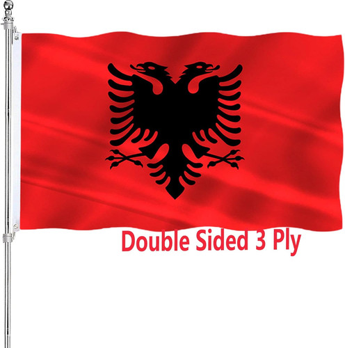 Bandiera dell albania 3x5 - dell'albania,
