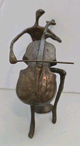 Statua violoncello uomo - , in