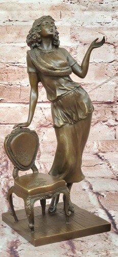Statua firmata michel bronzo - statua,