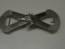 PLACCA GANCIO METALLO X FINIMENTI ORNAMENTI PER CAVALLO ANNI 60 VINTAGE NUOVO