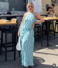 ZARA HALTER ABITO MIDI CON