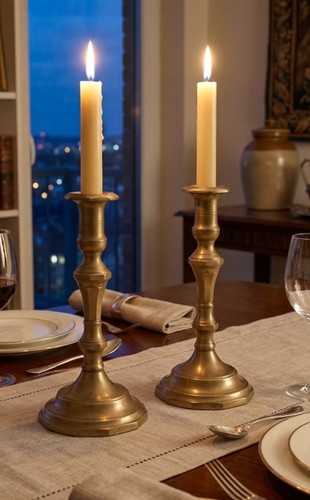 Coppia candelabri ottone - coppia,