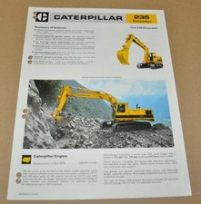 Brochure depliant specifiche escavatore Caterpillar 235