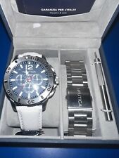 nautica orologio uomo, A23597G; grigio con due cinturini intercambiabili. Nuovo.
