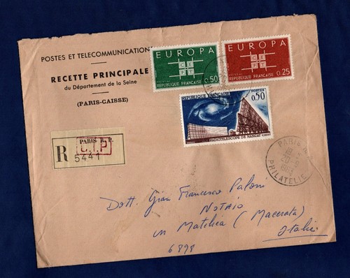 Francia 1963 raccomandata per - francia,