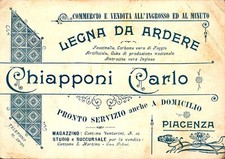 Biglietto - Chiapponi Carlo - Legna da ardere - Piacenza
