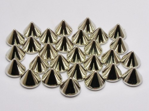 100 borchie coniche argento