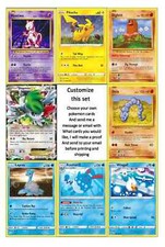 9 carte pokemon immagine commestibile PERSONALIZZATE, biscotti, riso dolcetti croccanti, PRE TAGLIATE
