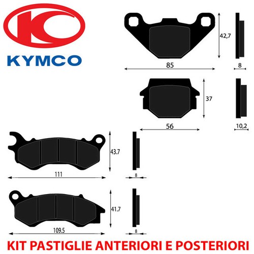 Kit pastiglie freno anteriori - pastiglie,