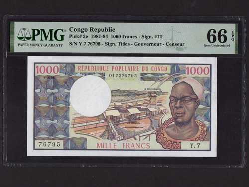 Congo 1000 franchi - congo:, p-3e,