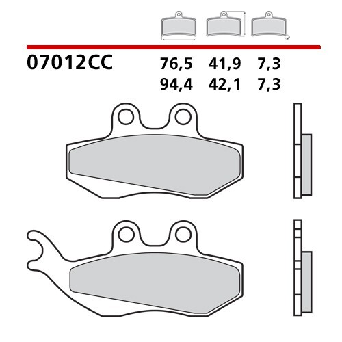Pastiglie freno brembo 07012cc - pastiglie,