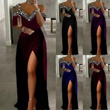 Abito Lungo Spaccato Da Donna