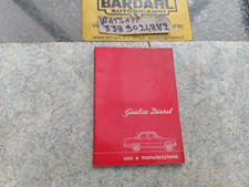 ALFA Romeo- GIULIA diesel -MANUALE USO E MANUTENZIONE- USATO