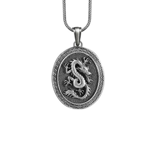 Collana drago argento sterling