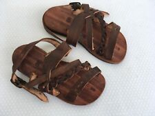 Sandalo da bambino artigianale in cuoio, lunghezza massima mm. 145