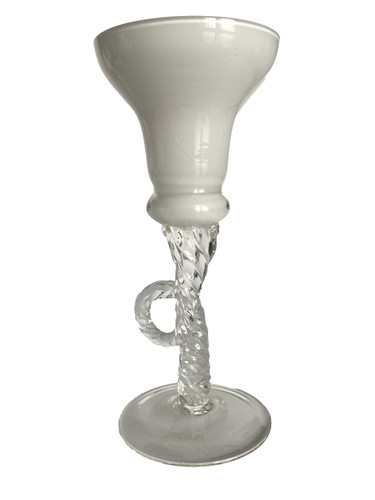 Candelabro vetro opalino - in,
