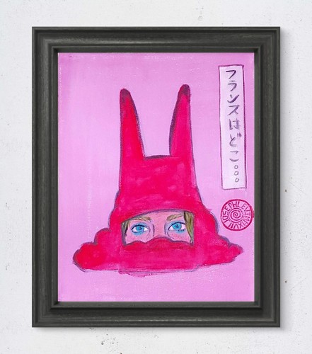 Quadro acrilico coniglio