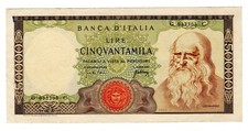 50.000 LIRE LEONARDO DA VINCI