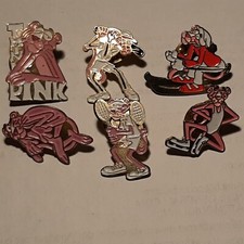 LOTTO DISTINTIVI PANTERA ROSA TENNIS SCI BASEBALL SKATING STRIZZA OCCHIO PENSOSA