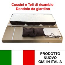 TELO E CUSCINO DI RICAMBIO DONDOLO DA GIARDINO 3 POSTI CON TETTO PARASOLE SEDILE