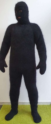 Tuta intera nera - spessa, fuzzy
