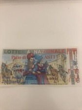 BIGLIETTO  LOTTERIA NAZIONALE 1992,PALIO DI ASTI IPPICA CAVALLO