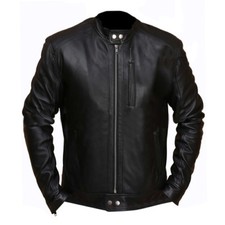 Giacca pelle agnello nera - pelle,
