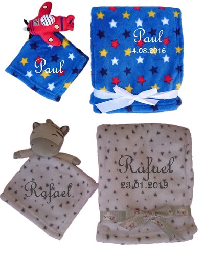 Set coperta neonato - neonato, ricamata