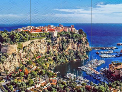 Pannello ceramica mosaico - , di