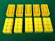 LEGO (3001) 2x4 - GIALLO YELLOW , 10 Mattoncini Brick Basic Steine ORIGINALI