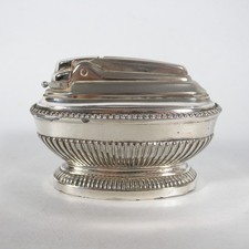 ACCENDINO DA TAVOLO RONSON QUEEN ANNE SILVERPLATE VINTAGE LIGHTER W442