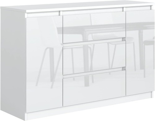 Cassettiera bianco lucido con - cassettiera,