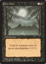 MTG BAD MOON ITALIAN - PLAYED/ROVINATA LUNA NERA - FBB - MAGIC