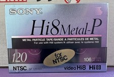Sony Hi8 Metal-P P6-120HMP Videocassetta Nastro 120 Min SP/240 Min LP NTSC Nuovo