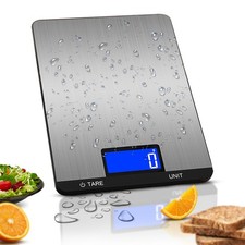 LEVADA PLUS Bilancia da Cucina Digitale 15kg/1g con Display LCD Acciaio Inox