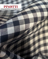 TESSUTO PER TOVAGLIA A QUADRI BIANCO E BLU SCURO NOTTE - AL METRO / ALTO CM 280